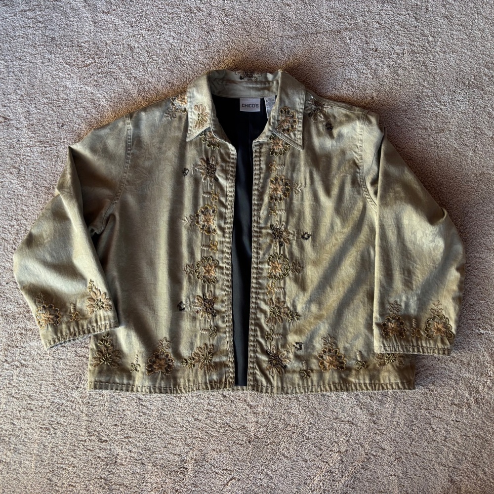 Embroidered Chicos Jacket - Picture 2 of 9
